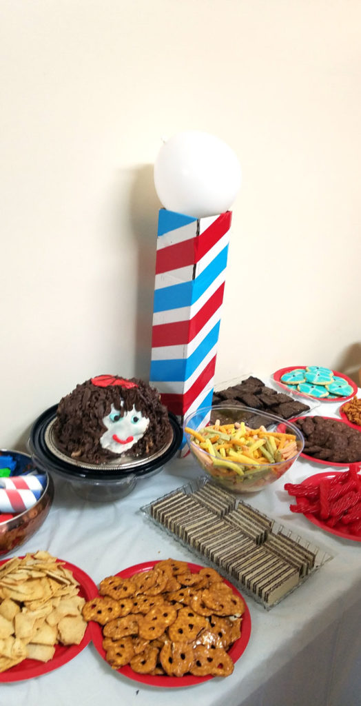 Barber Shop Party Decor Make a Barber's Pole Centerpiece!