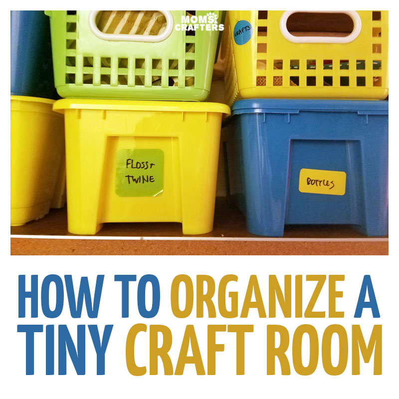 Small craft room organization ideas on a budget - check out how I turned a closet craft area into an efficient workspace on the cheap with cool hacks, tips, and storage ideas!