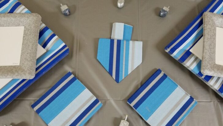 Dreidel Napkin Fold for Hanukkah