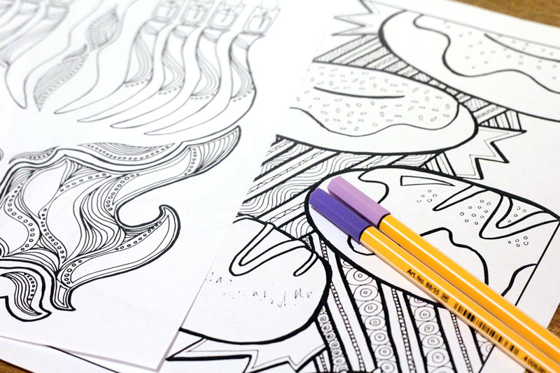 Finally - Hanukkah coloring pages for adults - I love these! I think I'm going to put these out at my Chanukah party next week. IT's a great activity for teens and tweens too who love adult colouring pages