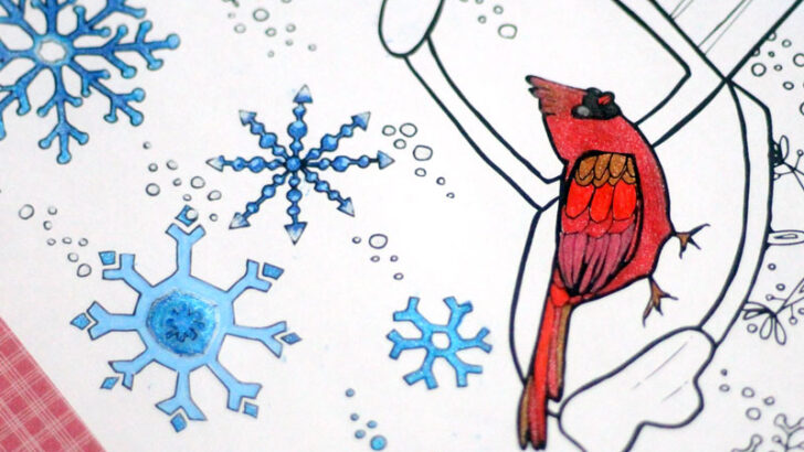 Winter Snowflake Coloring Page for Grown-ups (a free printable!)