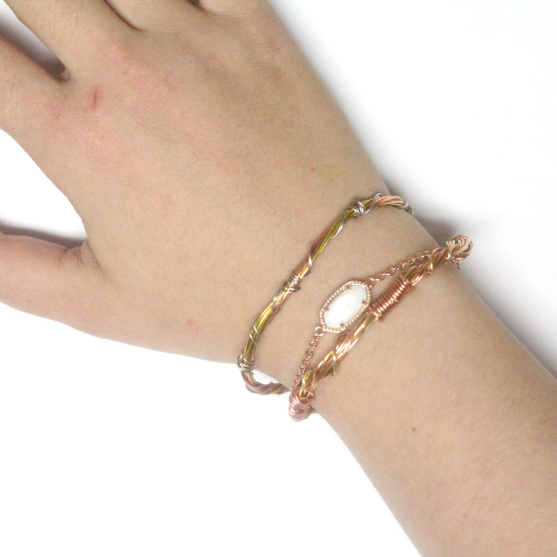 This beautiful wire wrapped bangle is perfect for stacking, for day or evening! I even wear mine alone and get so many compliments - just follow the simple step by step jewelry making tutorial including a video as well. This DIY jewelry making project is perfect for beginners or intermediate level