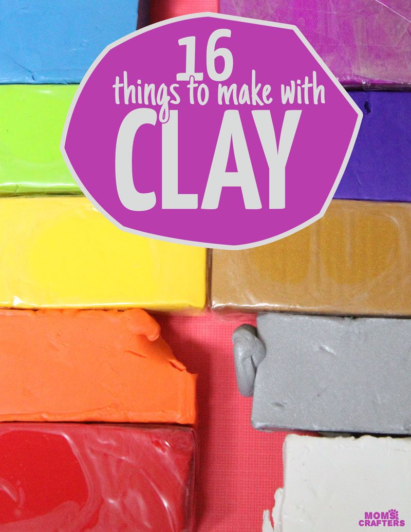 16 fun and easy clay crafts for moms or anyone! You'll love these DIY clay bowls, candle holders, toys, and more. I put together some projects that use polymer clay, some use air dry clay, and lots of fun DIY ideas for kids, for teens, and for adults.