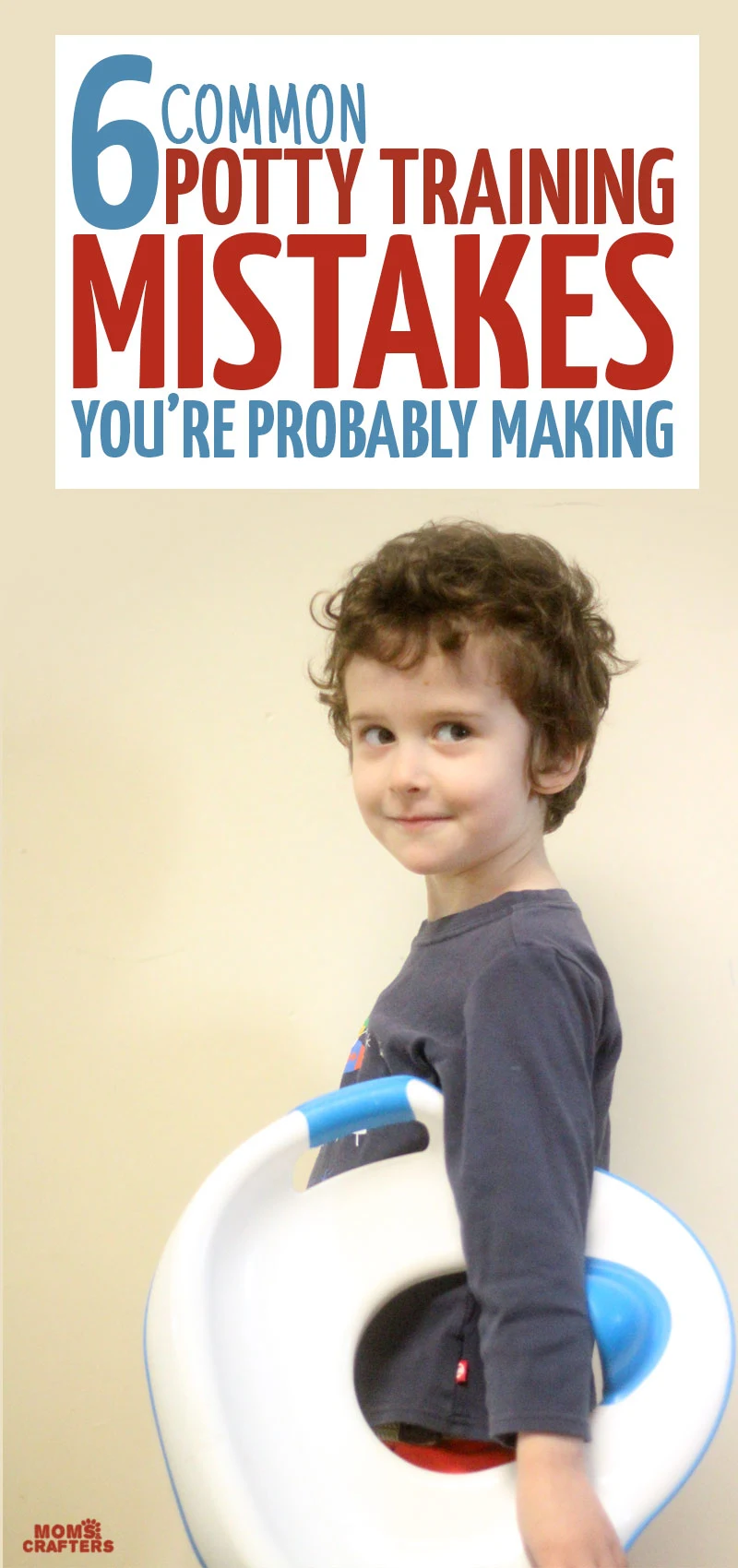 If you've tried everything with potty training your toddler or preschooler, you've followed all the potty training tips, and you're stuck, you may be making some common potty training mistakes. I made many of these mistakes and decided to open up and share them with fellow parents who are struggling to toilet train a three year old. These parenting tips apply to potty training boys and girls!