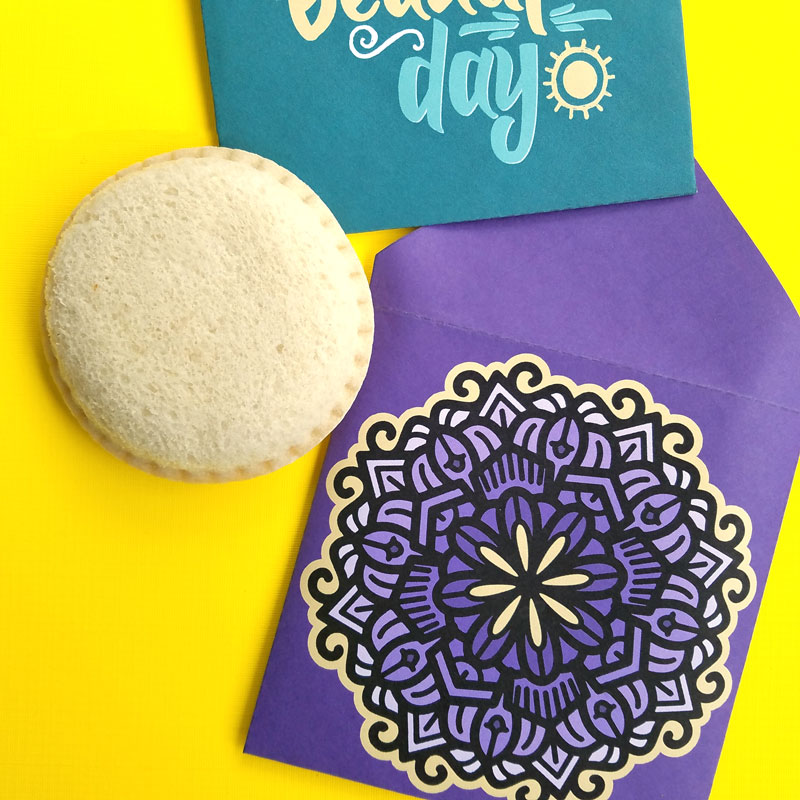 I use these free printable sandwich envelopes as a recyclable alternative to sandwich bags - plus my son loves them! They are a really great way for moms to make lunch a little more fun and special. You can use these free printable square envelopes for note cards and staionery too - one has a fun typography message and one has pretty mandala art on it.