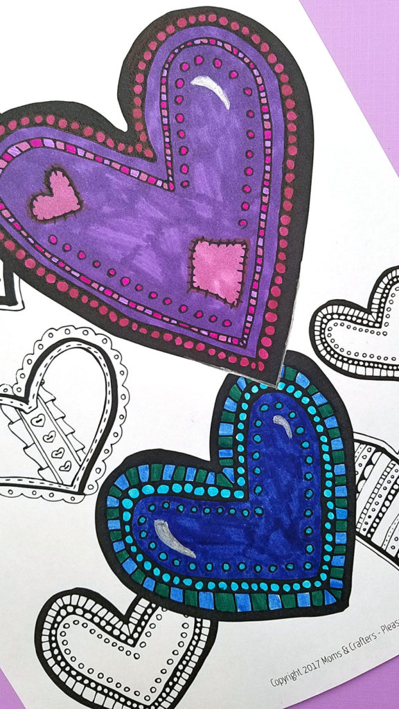 Heart Coloring Page: a free printable coloring page for adults!