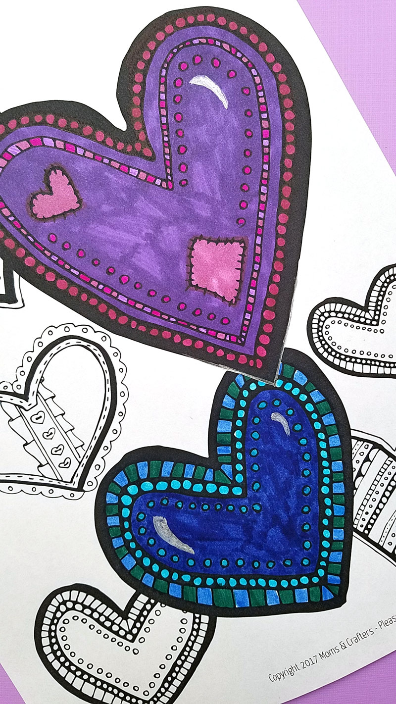 heart coloring page