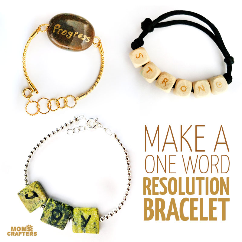 This is the best tip for sticking to New Year's resolutions - make one word resolution bracelets to keep it in sight all year! These are really pretty and easy DIY bracelets to make, great for beginning jewelry making or advanced. Tutorials for all of these one-word resolution bracelets included.