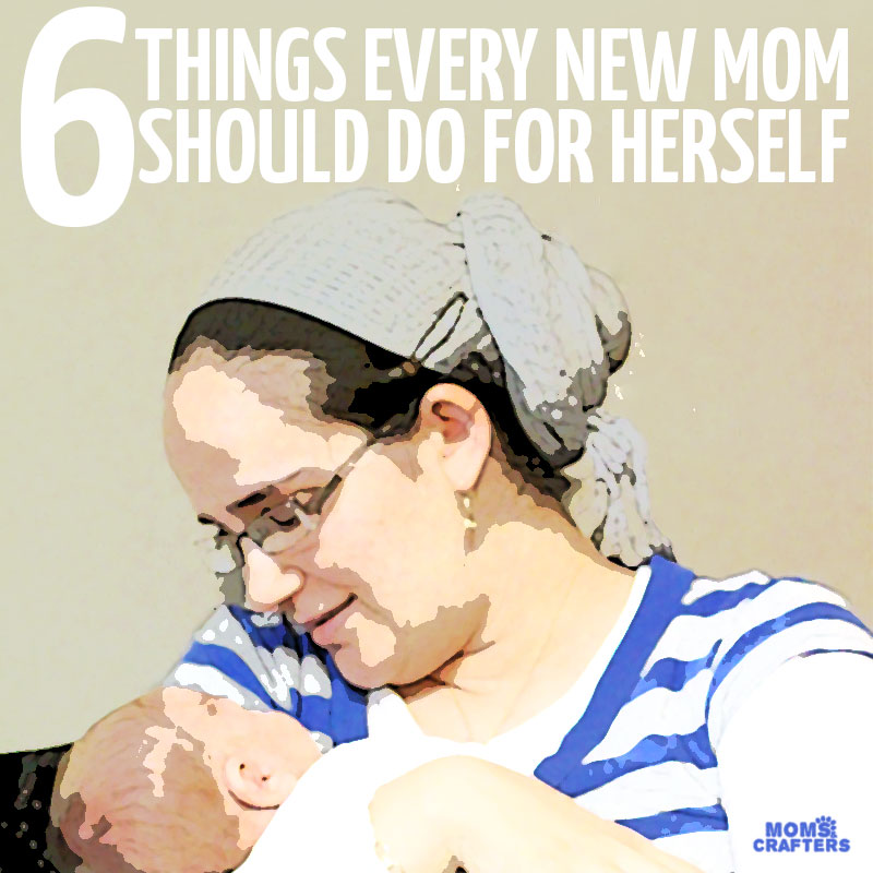 6 things a new mom should do for HERSELF around one month after giving birth. These six little "splurges" will set the tone for mom to take care of herself too! During pregnancy and postpartum moms tend to be very selfless and care only for baby so sometimes she needs a reminder and tips to do something for herself for a change.