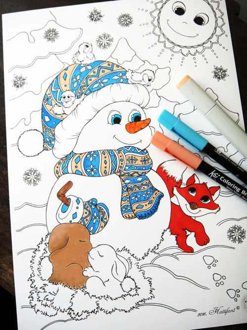 Get these 11+ free printable winter coloring pages for adults - not just for Christmas this time around! You'll love these free colouring pages for grown-ups - a great activity for teens and tweens on snow days as well!