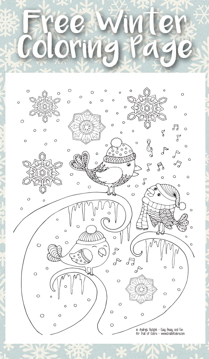 Free Printable Winter Coloring Pages for Adults  Moms and Crafters