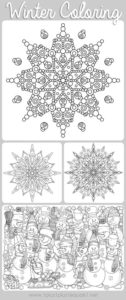 Free Printable Winter Coloring Pages for Adults * Moms and Crafters