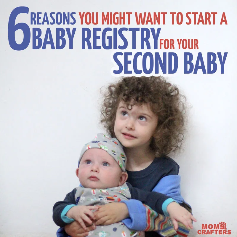 Should you make a baby registry for second baby? If you're not sure, click to find out six reasons why you might want to register for your second child - whether you're having a baby shower or not! It includes some ideas of what to register for - hope you enjoy these pregnancy tips for second time moms!