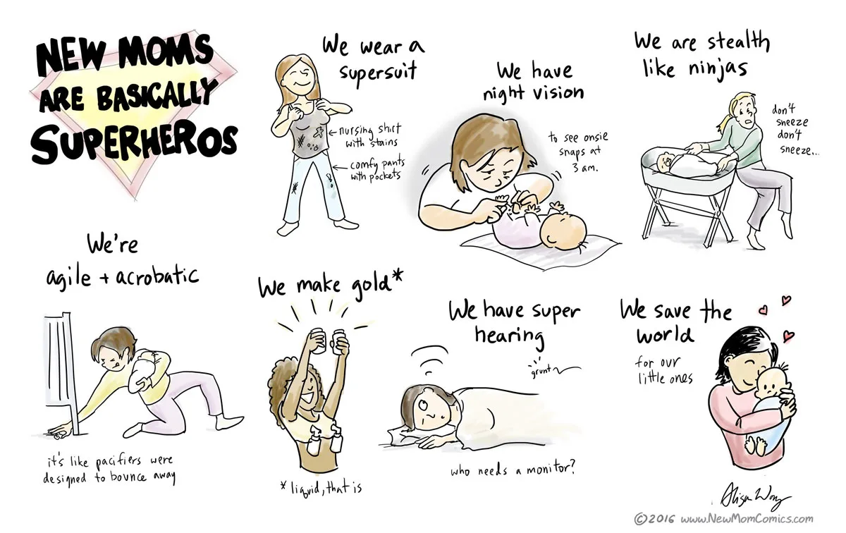 Hilarious comics on motherhood in the first year