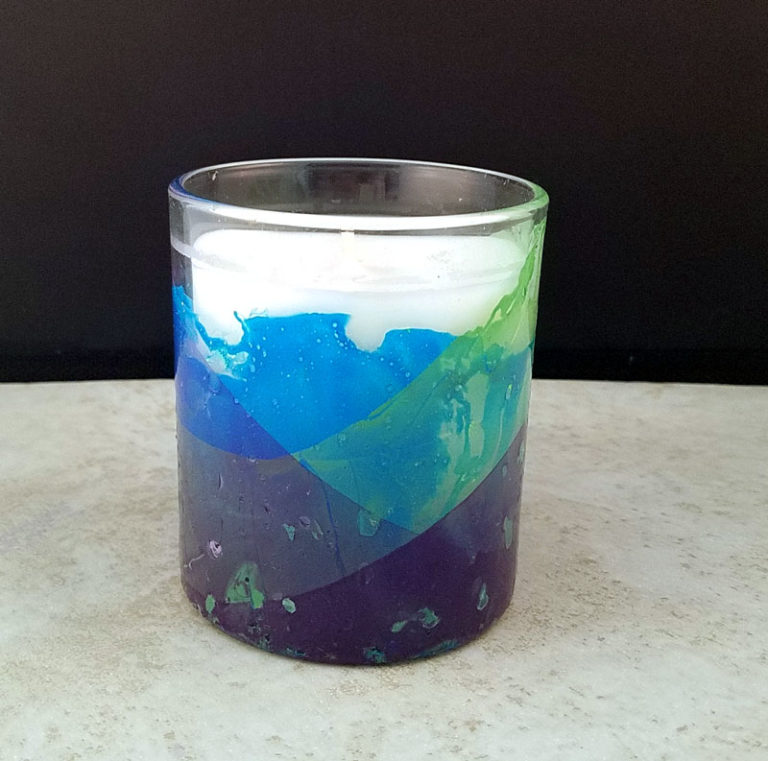 Rainbow Candle Holder a cool DIY candle holder to keep or gift!