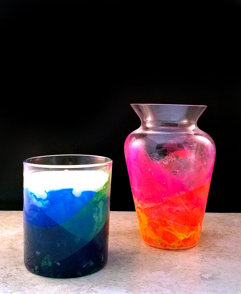 Make this beautiful rainbow candle as a DIY gift or a pretty home decor! The sheer layers of nail polish look a bit like water colors and the texture adds so much life. I had to try a few times to see the best way to make this dipped nail polish rainbow craft but now I can share my best tips with you so you'll get it right the first time (click for details)