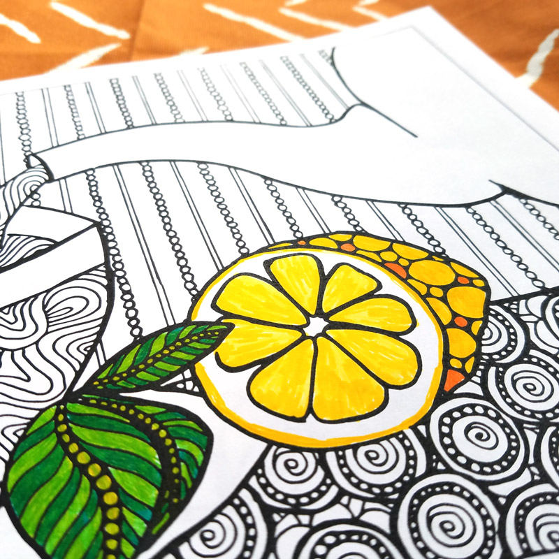 I love these fun printable tea coloring pages for adults! This cool 5 page colouring packet for grown-ups comes with different levels of complexity on a "tea time" theme so that you can choose wichever suits your mood. You'll love these fun advanced and detailed beautiful color therapy pages with difficult and easy options.