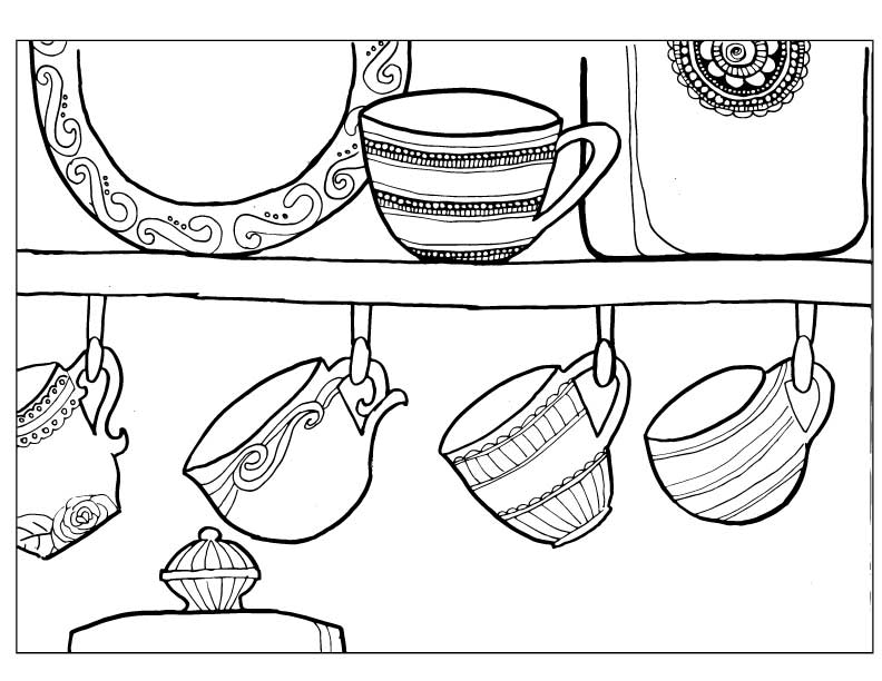 I love these fun printable tea coloring pages for adults! This cool 5 page colouring packet for grown-ups comes with different levels of complexity on a "tea time" theme so that you can choose wichever suits your mood. You'll love these fun advanced and detailed beautiful color therapy pages with difficult and easy options.