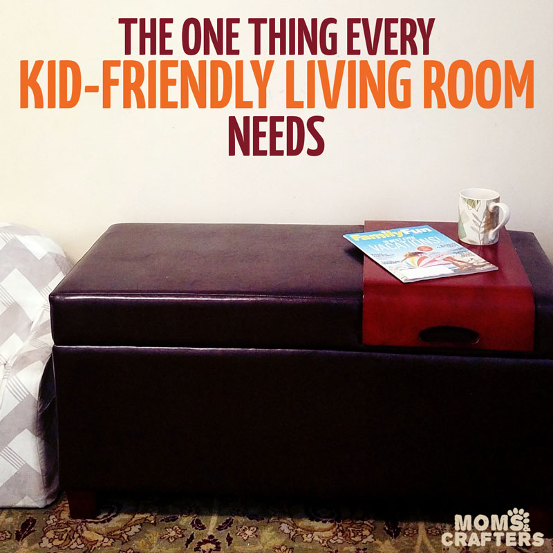 When setting up a kid friendly living room there's one thing you really NEED in there - this piece of furniture is a lifesaver for us, and has kept our space organized and put together.