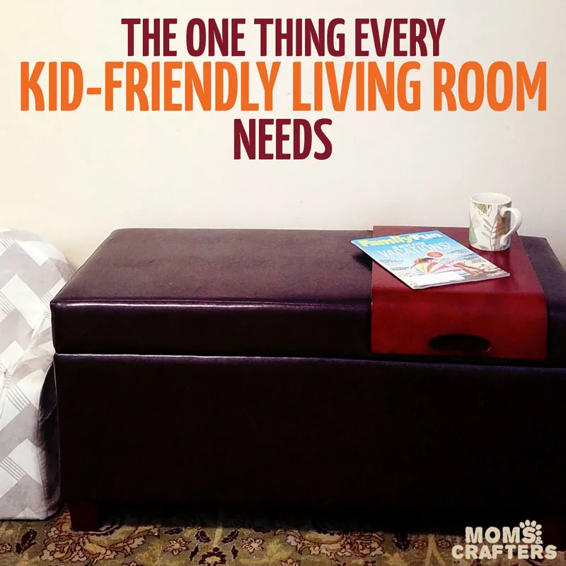 When setting up a kid friendly living room there's one thing you really NEED in there - this piece of furniture is a lifesaver for us, and has kept our space organized and put together.