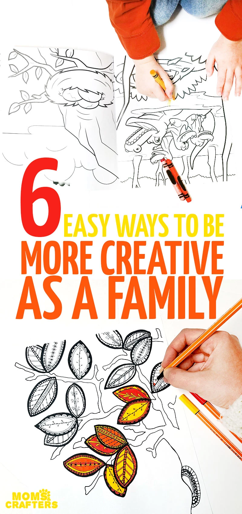 We love to be creative as a family but it can be challenging with young kids... Here are some ways to foster creativity, and spend quality time while using imagination and creating! You'll love these fun family activities and fun ideas~!