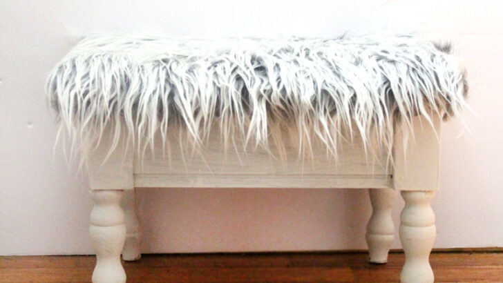Faux Fur Stool Makeover – Quick & Easy!