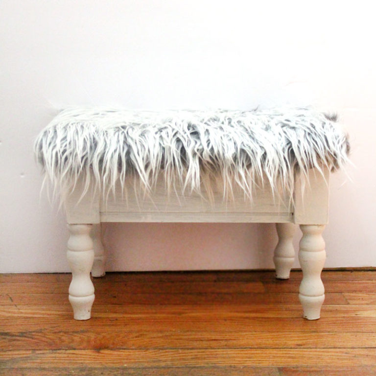 Faux Fur Stool Makeover – Quick & Easy!