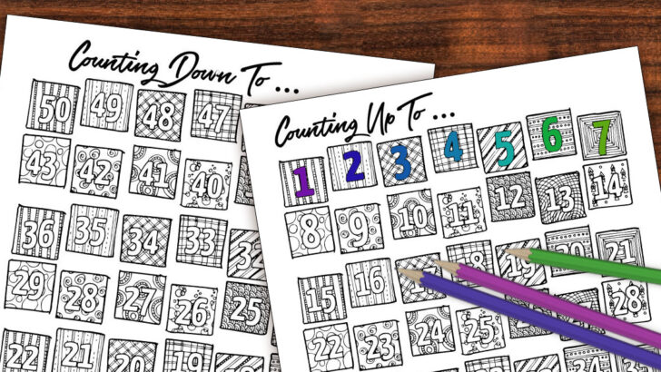 Printable Countdown Calendar and Progress Tracker – Color-in!