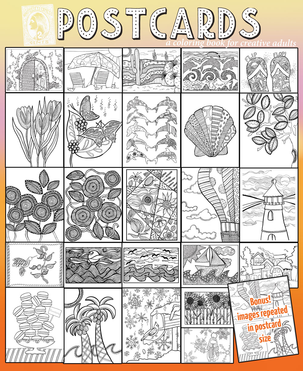 I love these beautiful scenic and travel coloring pages for adults - this postcards coloring book is a great way to unwind with some colour therapy - and you'll love the diverse hand-drawn colouring pages for grown-ups!