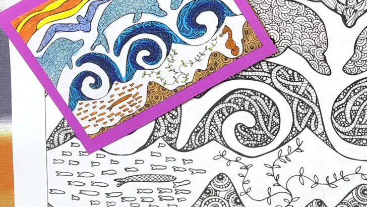 Postcards Coloring Book for Adults