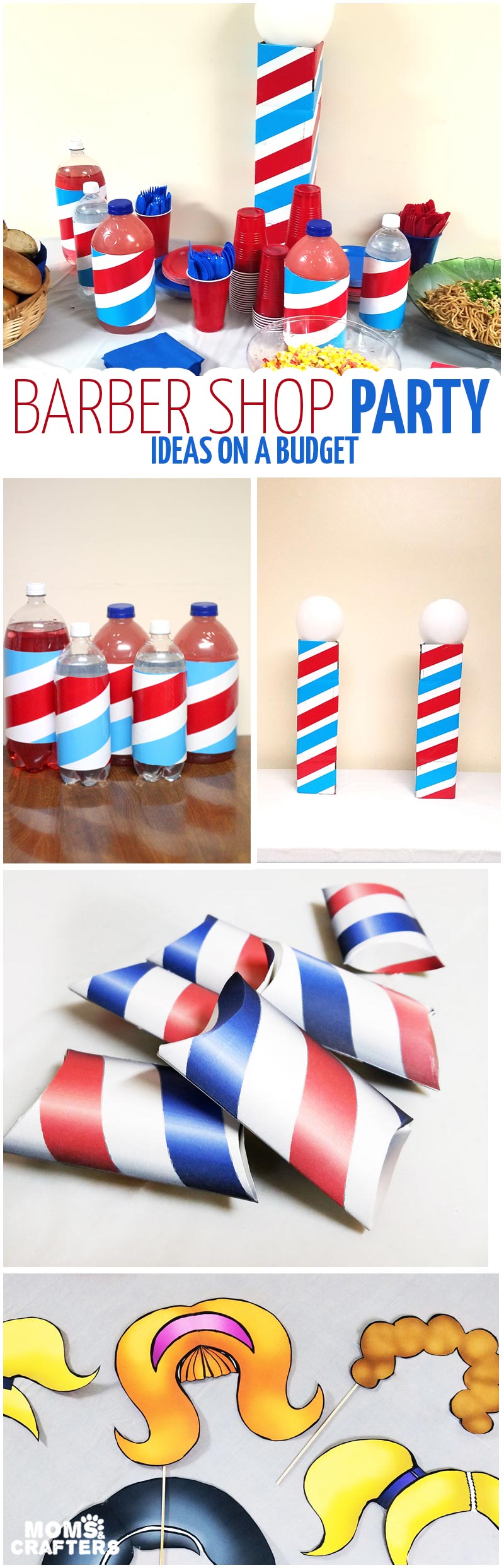 Throw a barber shop party on a budget - a perfect third birthday party for a boy or girl! Or, you can eventhrow it as an adult party... From favors to decor, to free printables and food ideas - and even some cool activities - you'll find everything you need to throw a barber shop birthday part without breaking the bank!