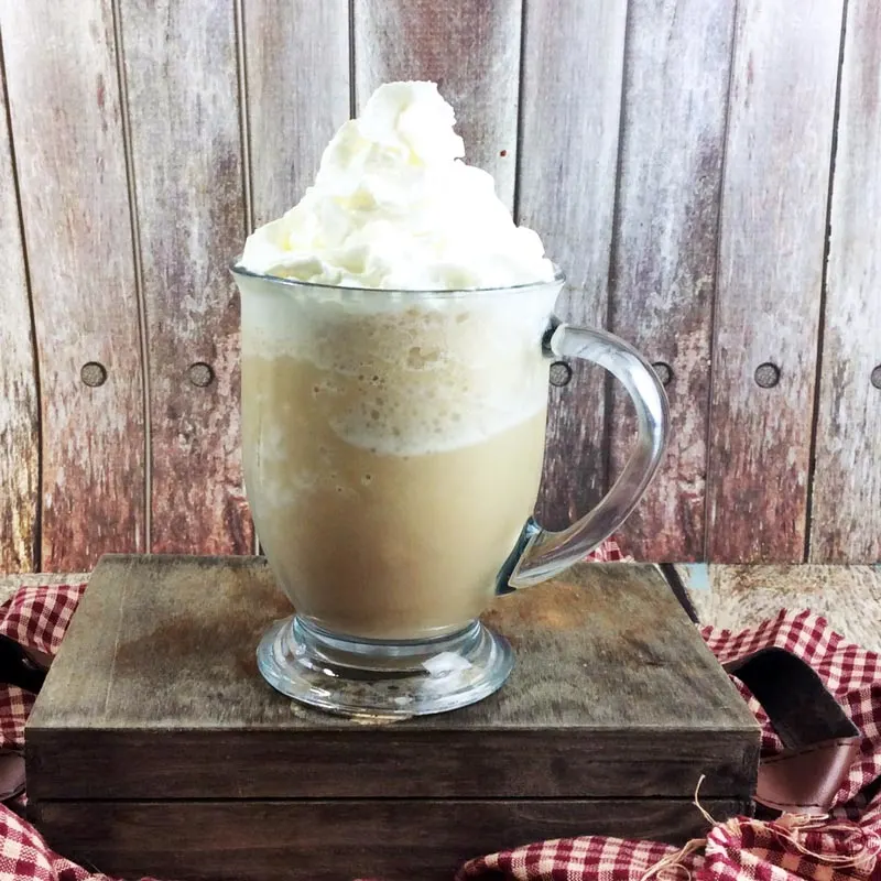 Treat yourself to this heavenly smoked butterscotch latte, inspired by the Starbucks drink - you'll love relaxing over this heavenly Starbucks knock off recipe! IT takes minutes to put together this easy coffee drink recipe and it's perfect for a cold winter day (drink warm) or a hot summer day (drink cold).
