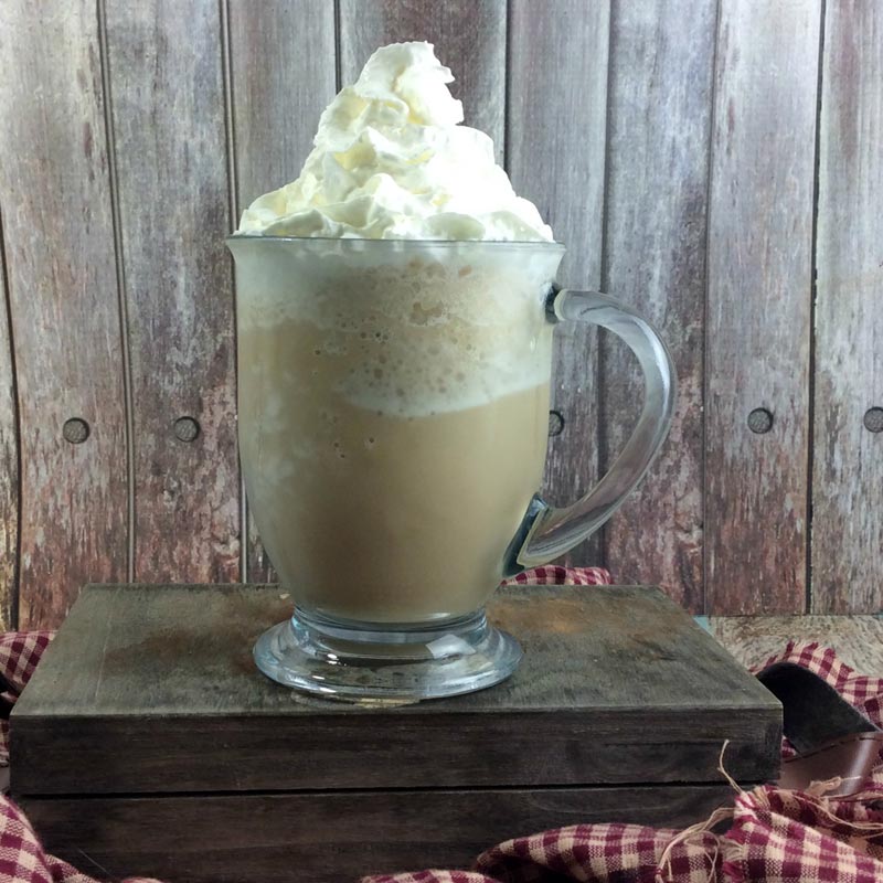 Treat yourself to this heavenly smoked butterscotch latte, inspired by the Starbucks drink - you'll love relaxing over this heavenly Starbucks knock off recipe! IT takes minutes to put together this easy coffee drink recipe and it's perfect for a cold winter day (drink warm) or a hot summer day (drink cold).