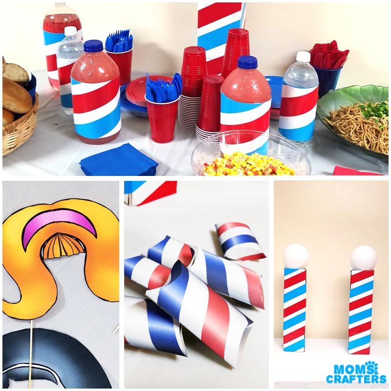 Throw a barber shop party on a budget - a perfect third birthday party for a boy or girl! Or, you can eventhrow it as an adult party... From favors to decor, to free printables and food ideas - and even some cool activities - you'll find everything you need to throw a barber shop birthday part without breaking the bank!