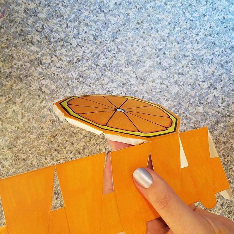 These free printable citrus fruit coloring pages fold into surprise message cards - put a photo inside, write a corny love note, either way it will be loved! This citrus paper craft works as a DIY paper toy and the fun lemon, orange, and lime slices can be played with or given as gifts. 