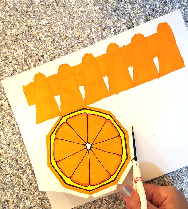 These free printable citrus fruit coloring pages fold into surprise message cards - put a photo inside, write a corny love note, either way it will be loved! This citrus paper craft works as a DIY paper toy and the fun lemon, orange, and lime slices can be played with or given as gifts. 