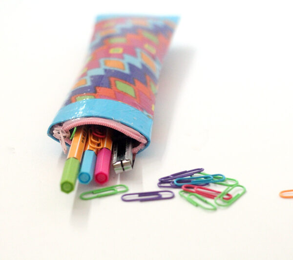 Pencil Pouch from Cardboard Tubes