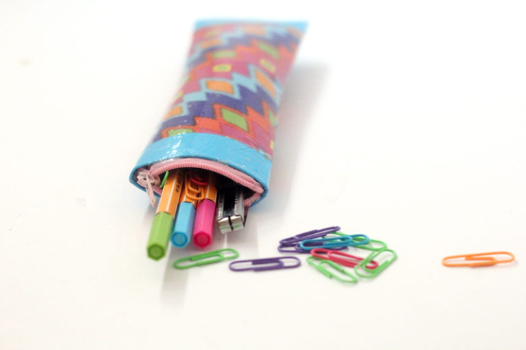Pencil Pouch from Cardboard Tubes