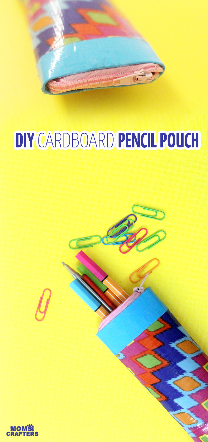 Make this easy pencil pouch from cardboard tubes - yep, you heard right! I made this adorable pencil case using upcycled toilet paper rolls that were headed for the trash. I use it to stow my adult coloring tools for my current work in progress but it's great for pencils, and a perfect back to school craft for big kids, teens, and tweens!