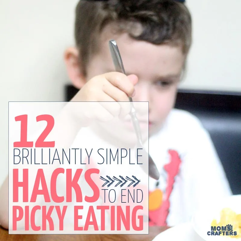 These picky eating tips tricks and hacks are super helpful! They come from a fellow mom and have taken her through her toddler's fussy eating stages. Some great practical parenting tips that are totally positive and gentle ways to get kids to eat healthy foods. 