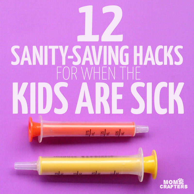 Having a sick child can be anightmare for mom but these simple hacks make life much easier! You'll love these parenting hacks for sick babies toddlers and big kids - including how to save money on medications and such.