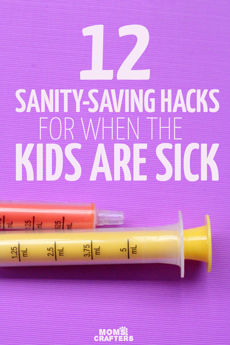 Having a sick child can be anightmare for mom but these simple hacks make life much easier! You'll love these parenting hacks for sick babies toddlers and big kids - including how to save money on medications and such.