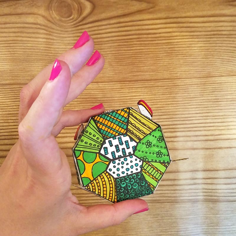 Print this free printable turtle template coloring page for adults - you'll love to color and craft this DIY turtle paper craft for kid, teens, and adults. Use it as a DIY paper toy, or as a treat box.