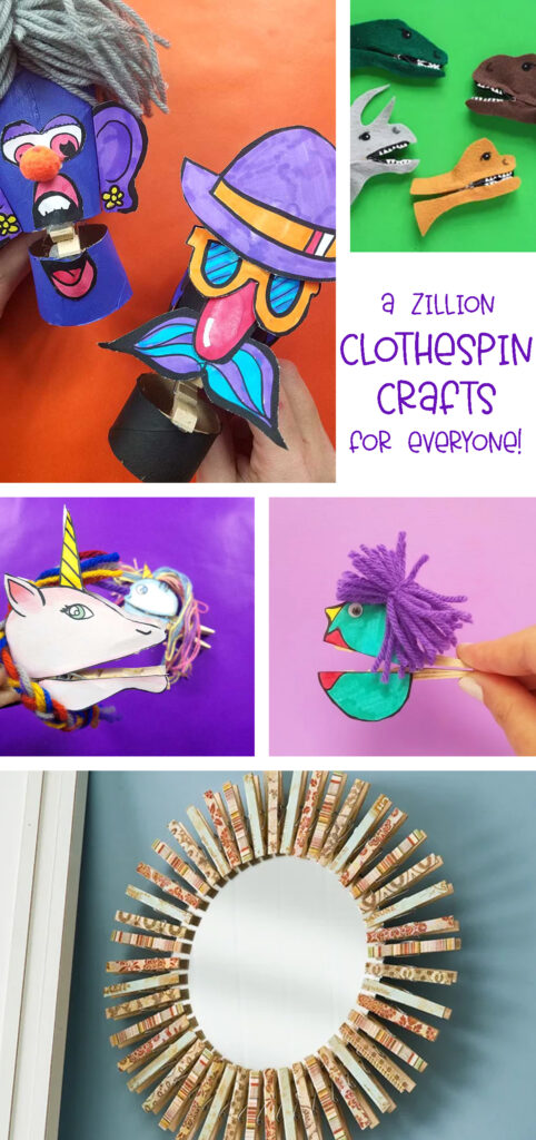 Clothespin Crafts: Puppets, Kids Crafts, and ideas for the home