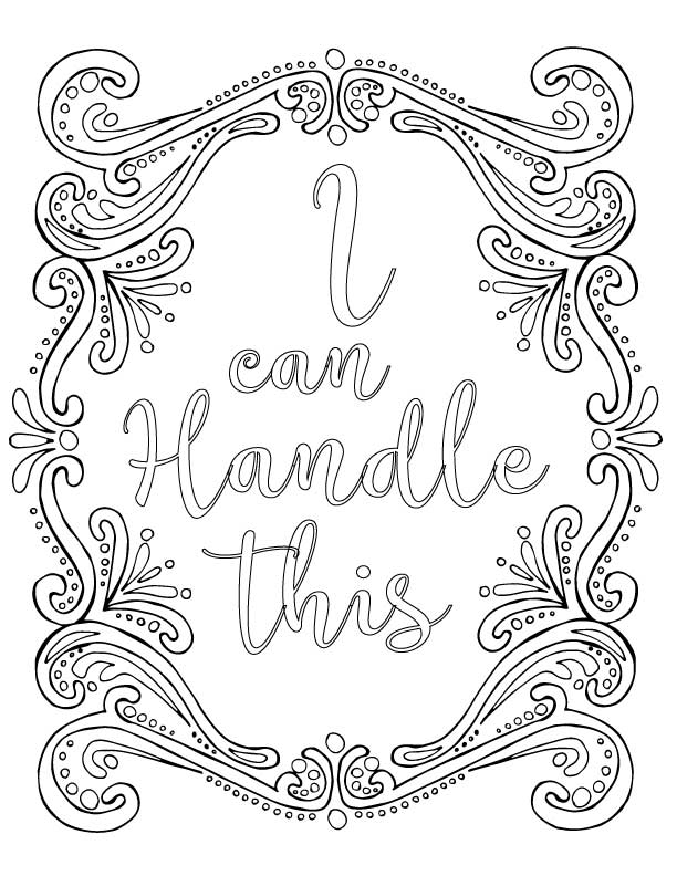 Do you feel crazy stressed sometimes - or even suffer from anxiety? These anti stress coloring book for adults are also perfect for teens to help them deal with stress or for college students. These colouring pages for adults feature anti stress encouraging and motivating expressions and statements that you can repeat to yourself as you color.