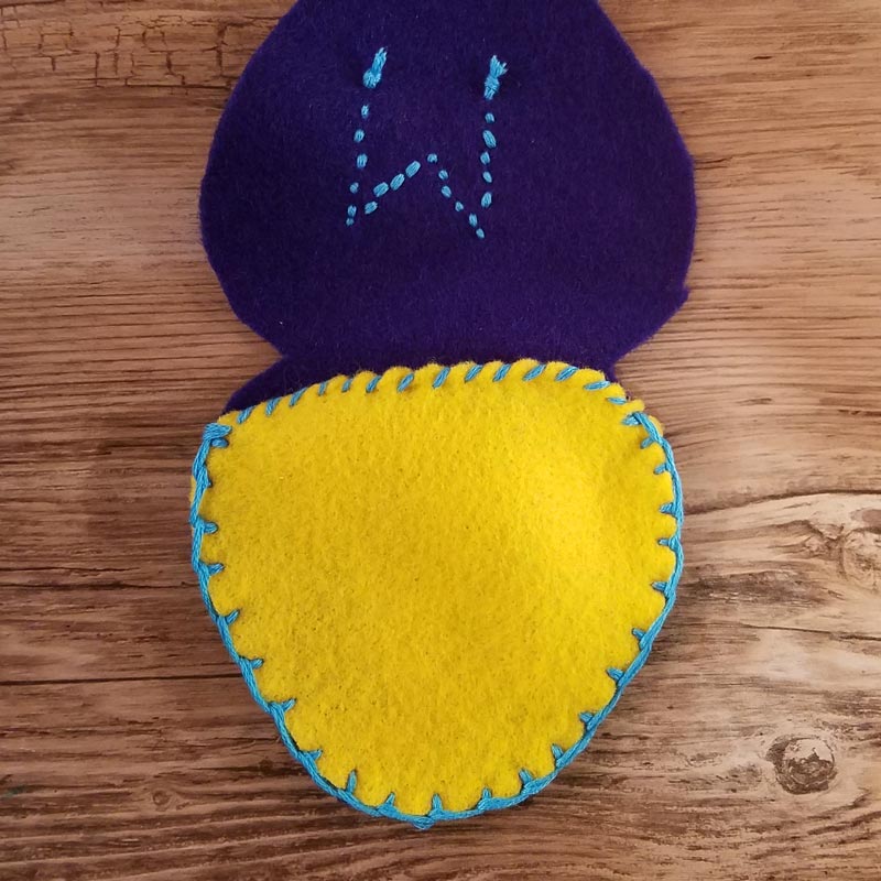 Make this DIY fidget spinner case to protect your fidget toy and keep it a bit farther out of reach of babies! It's an easy beginner felt sewing project that an adult or a child can make, plus it has a built in zipper fidget too! Free template / pattern included.