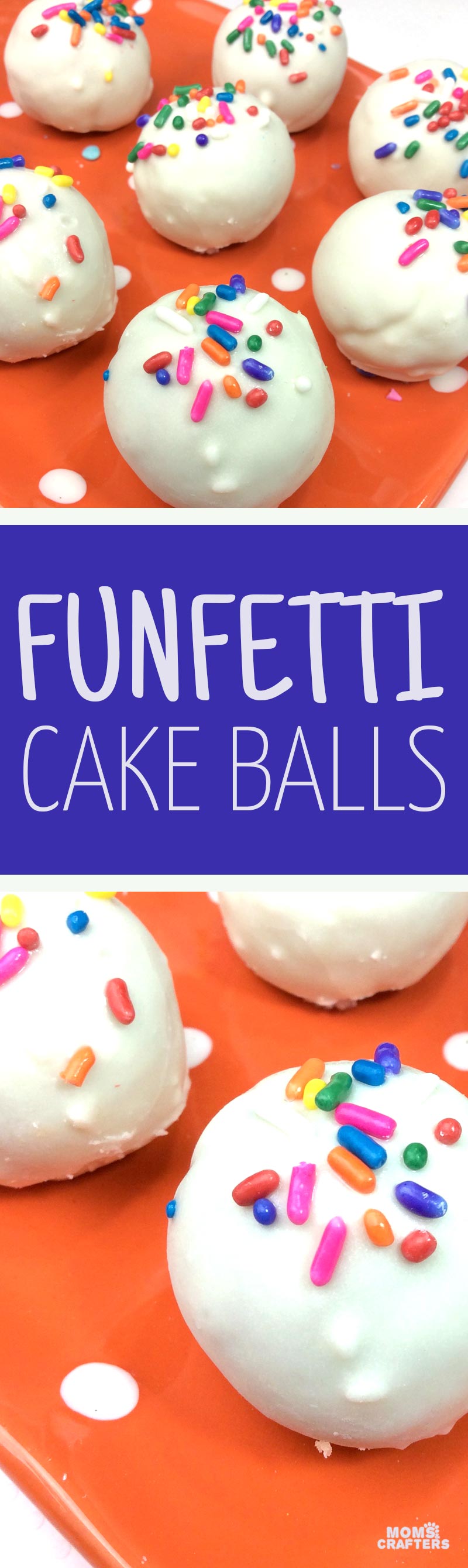 Funfetti cake balls are the perfect recipe for a unicorn or mermaid themed birthday party - or any party! They are also perfect for baking and cooking with kids and a fun treat.