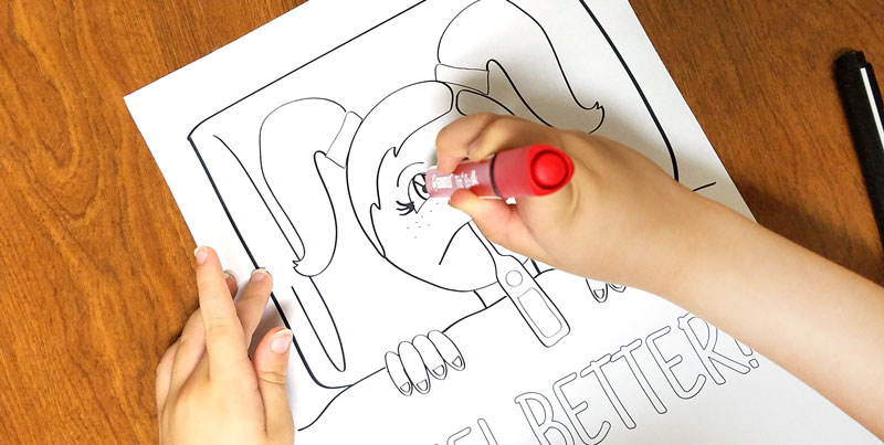 Grab this free printable sick day coloring pages for kids - the perfect sick day activity! And once you're add it, read a few tips for making sick days go smoother.