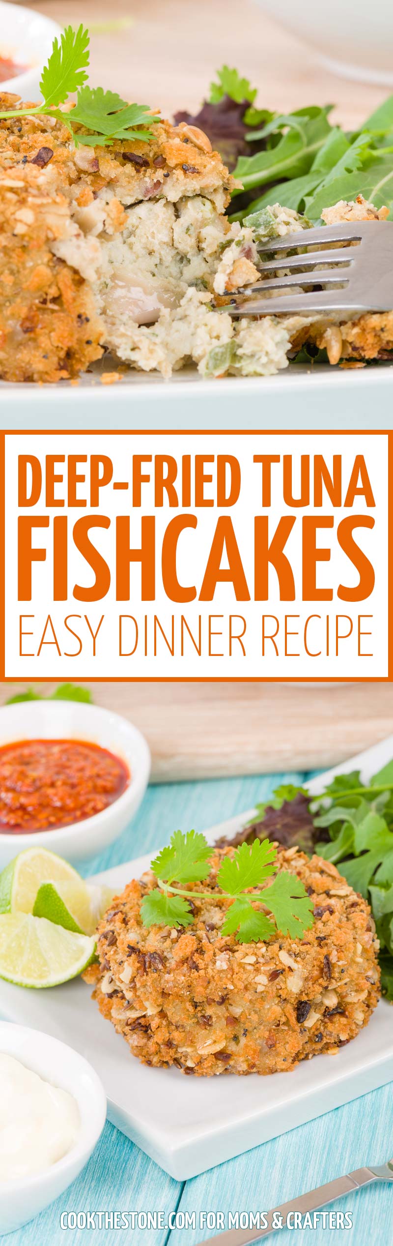 Make some yummy deep-fried tuna fishcakes - an easy kid-friendly dinner recipe! It's a protein I know my picky toddler and preschooler will eat!