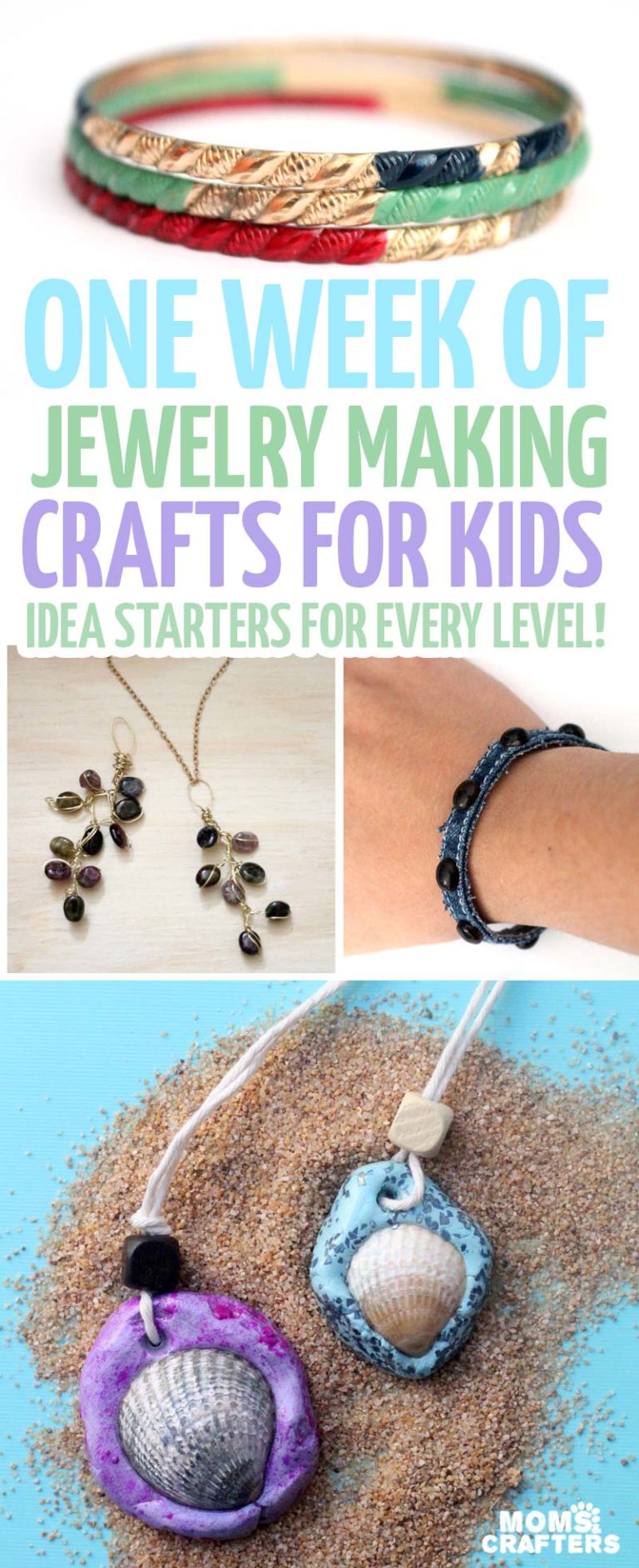 Jewelry Making Crafts One Week of Easy Ideas * Moms and Crafters